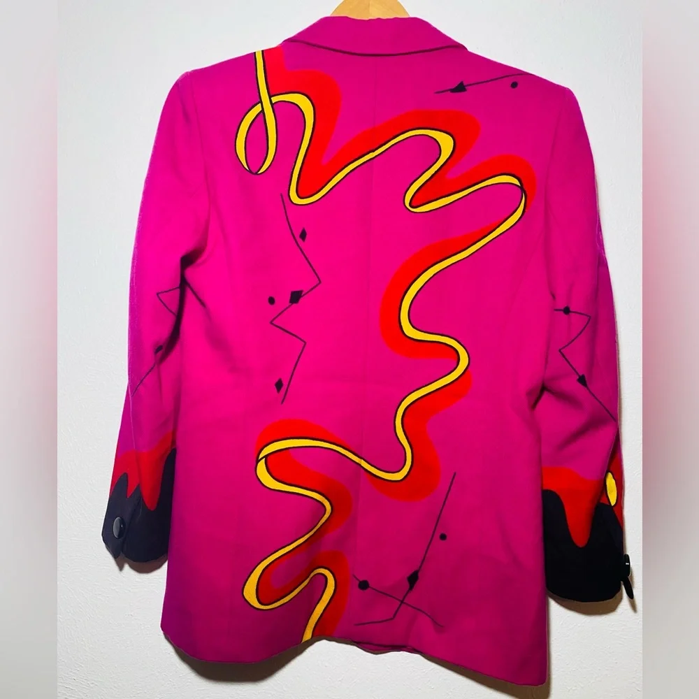 Escada Color block multi color unique abstract Blazer - Picture 2 of 8